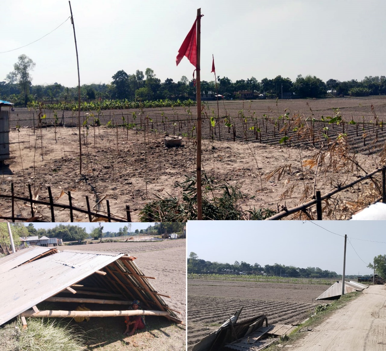 আদালতের নির্দেশ সঠিকভাবে বাস্তবায়ন না হওয়ায় খোলা আকাশের নীচে ৩ পরিবার