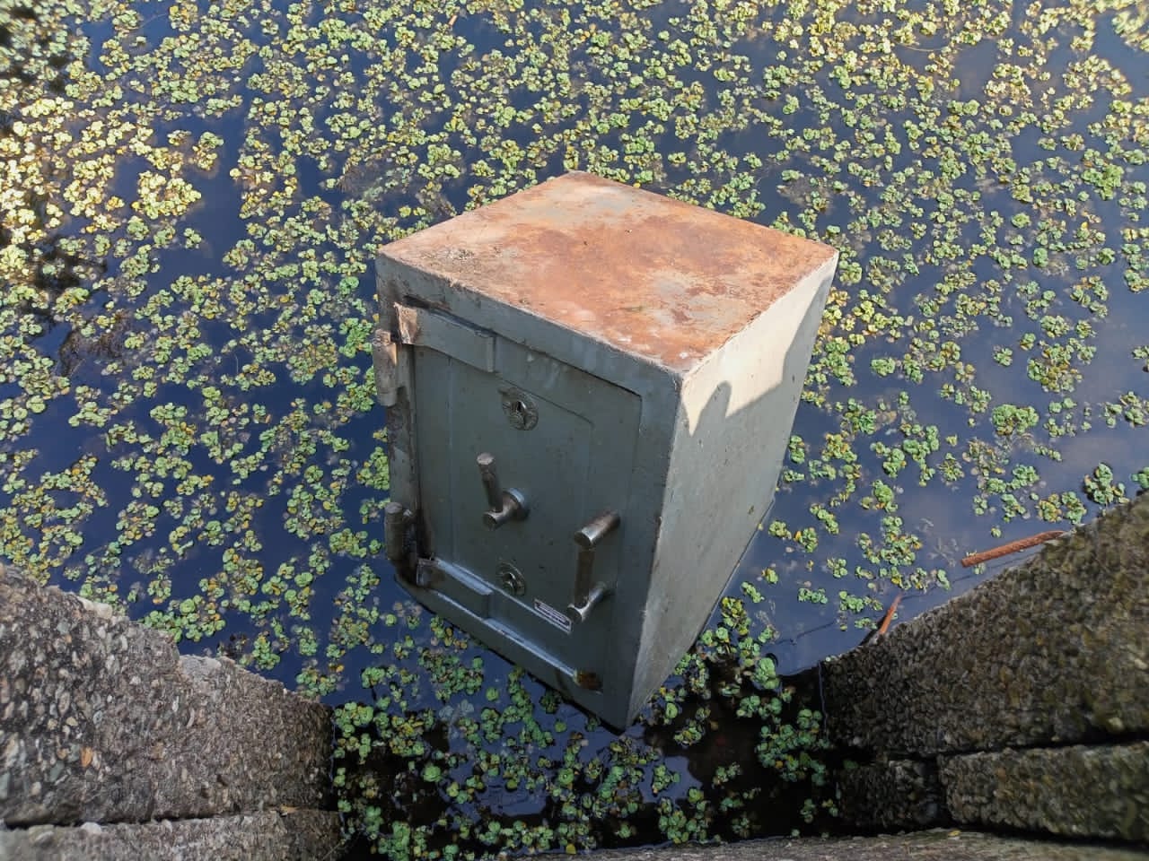 ডাচ বাংলা ব্যাংকের ক্যাশবিহীন ভোল্ট মিললো পুকুরে