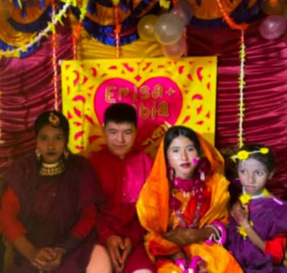 বন্ধুত্বের টানে ভোলায় এসে বন্ধুর বোনকে বিয়ে করলেন চীনা যুবক