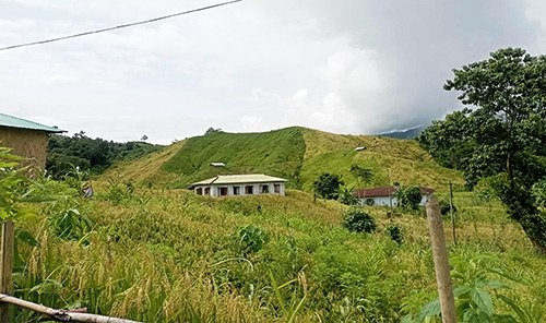 পাহাড়ের ঢালে সোনালি রঙে দুলছে ধানের ক্ষেত
