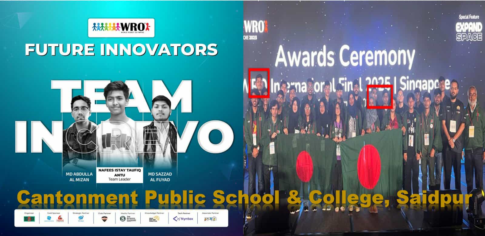 আন্তর্জাতিক রোবটিক্স প্রতিযোগিতায়-২০২৫ এর রৌপ্যজয়ী সৈয়দপুর ক্যান্টনমেন্টের রোবটিক্স টিম