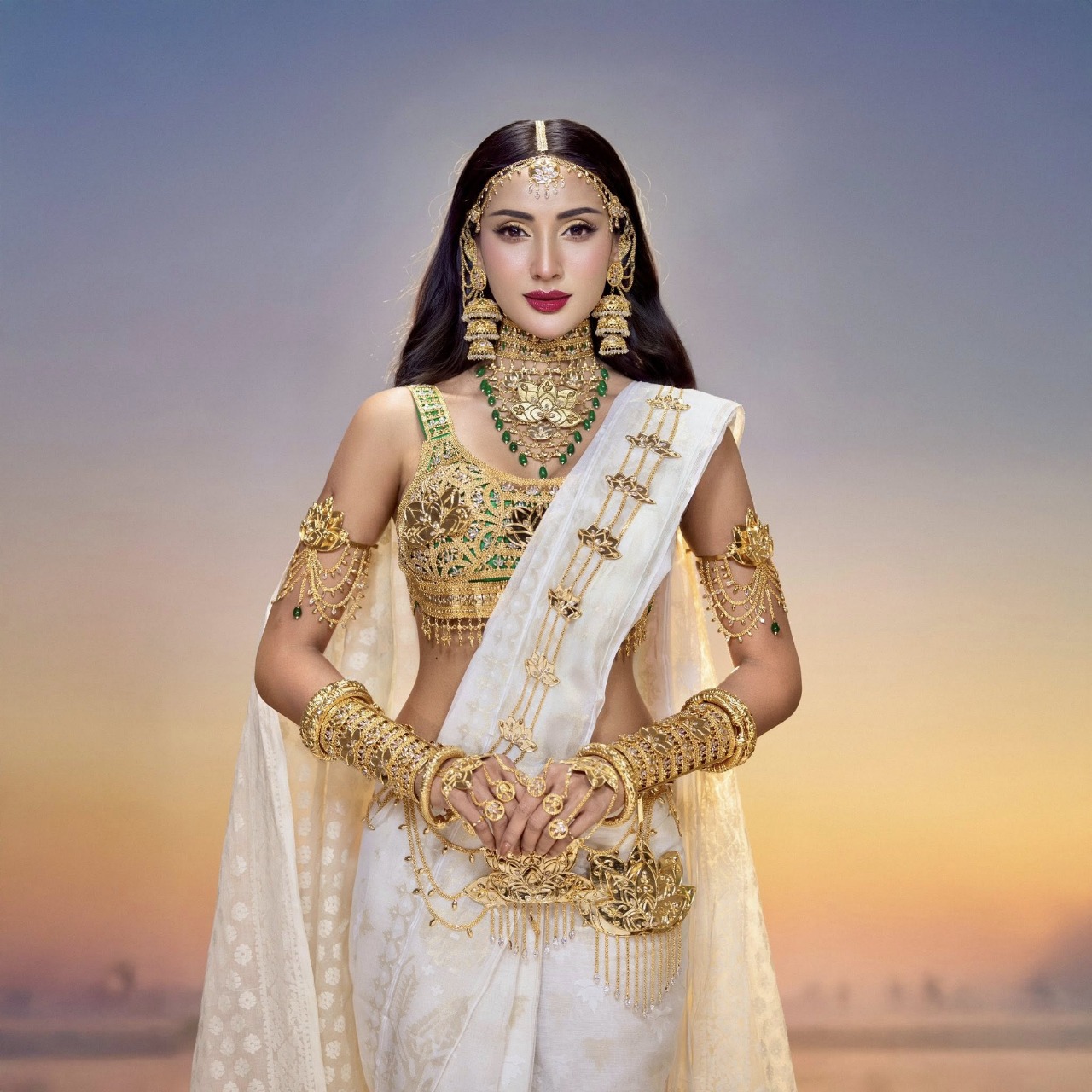 মিস ইউনিভার্সে মিথিলার রাজকীয় জামদানির ঝলক