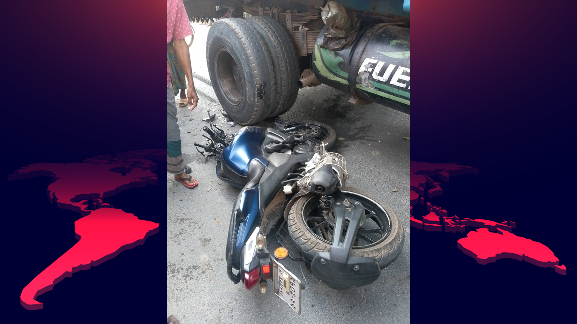 কালীগঞ্জে মোটরসাইকেল–ট্রাকের সংঘর্ষে সেনা সদস্যসহ দুইজন গুরুতর আহত