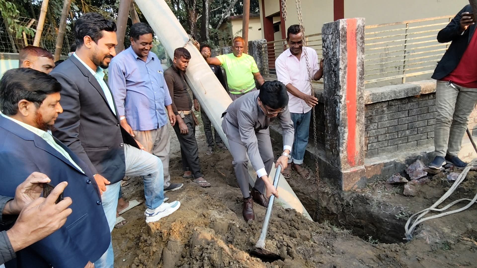 পঞ্চগড় শহরে চার লেনের সড়কের কাজ আনুষ্ঠানিক ভাবে শুরু