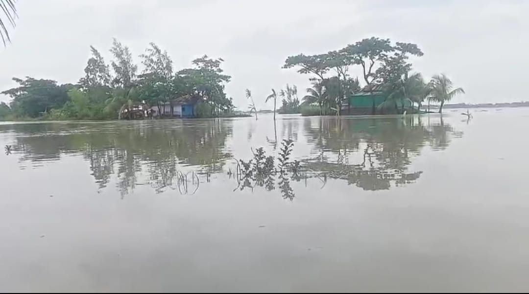 জোয়ারে ভাসছে ভোলার দুর্গম চরাঞ্চল