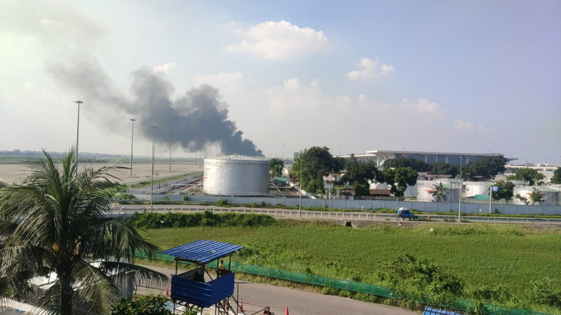 শাহজালাল বিমানবন্দরে আগুন