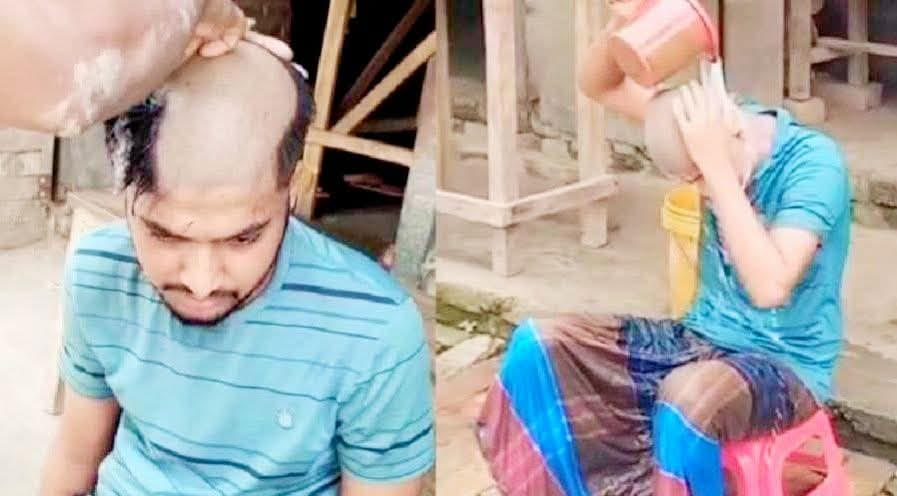 স্ত্রীর প্রস্থান সইতে না পেরে প্রকাশ্যে দুধ দিয়ে গোসল