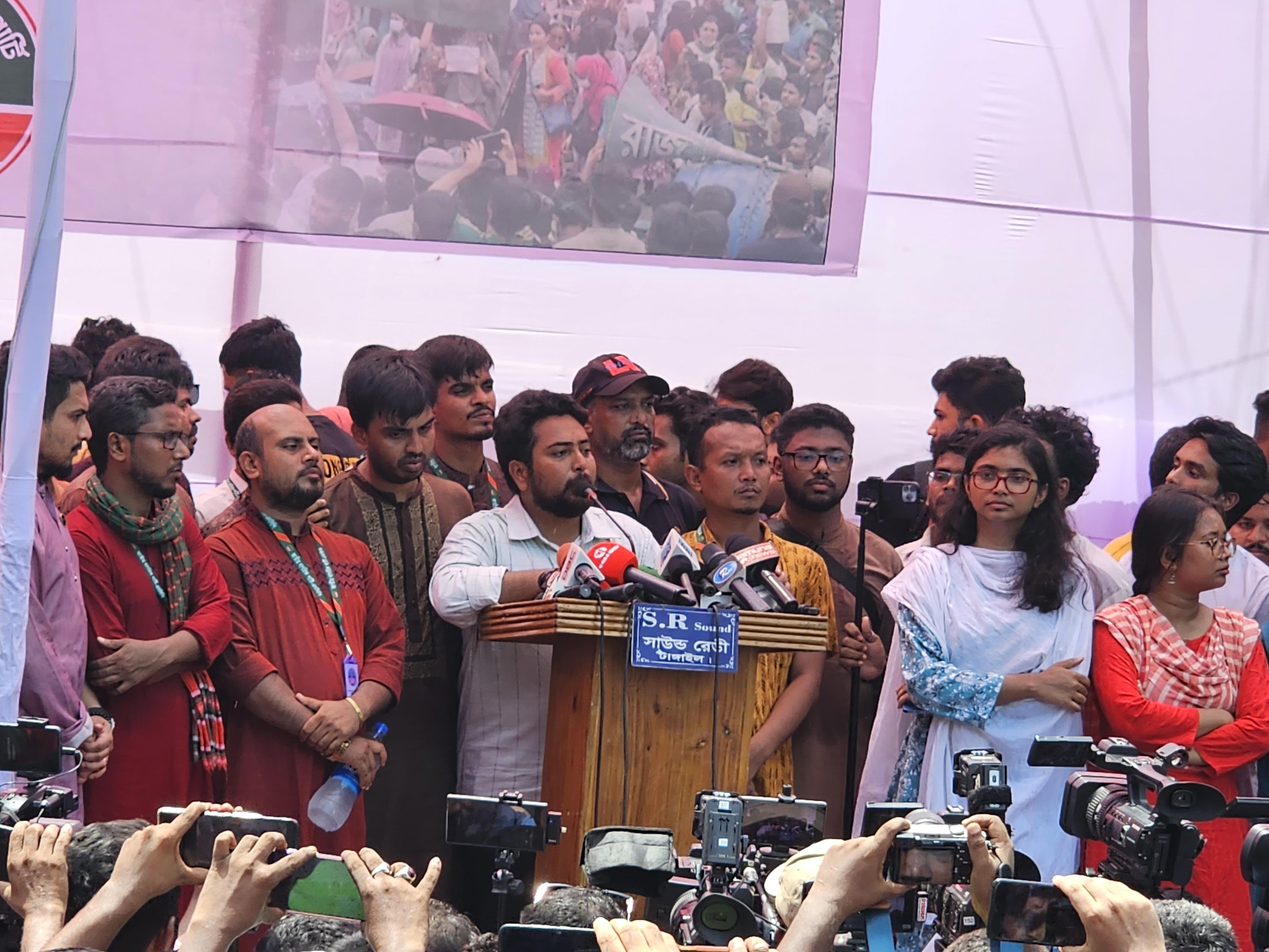 পিন্ডির জিঞ্জির ভেঙেছি দিল্লির দাসত্ব করার জন্য নয়: নাহিদ ইসলাম