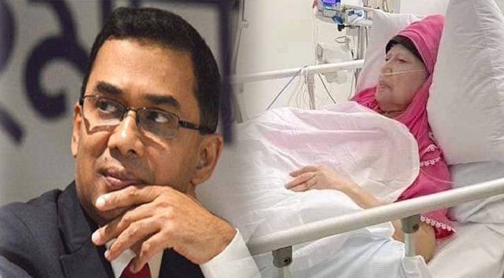 খালেদা জিয়ার চিকিৎসা পর্যবেক্ষণ শেষে দেশে ফিরবেন তারেক রহমান: বিএনপি