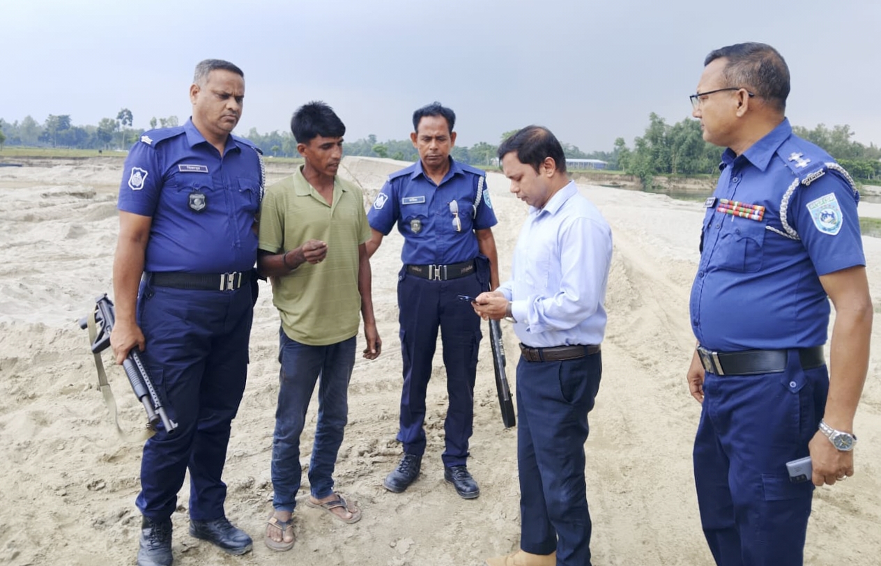 পাটগ্রামে অবৈধভাবে বালু উত্তোলন ও বিক্রির অভিযোগে সাজা