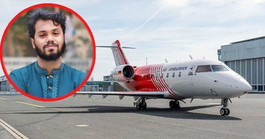 হাদিকে নিয়ে উন্নত চিকিৎসার জন্য রওনা