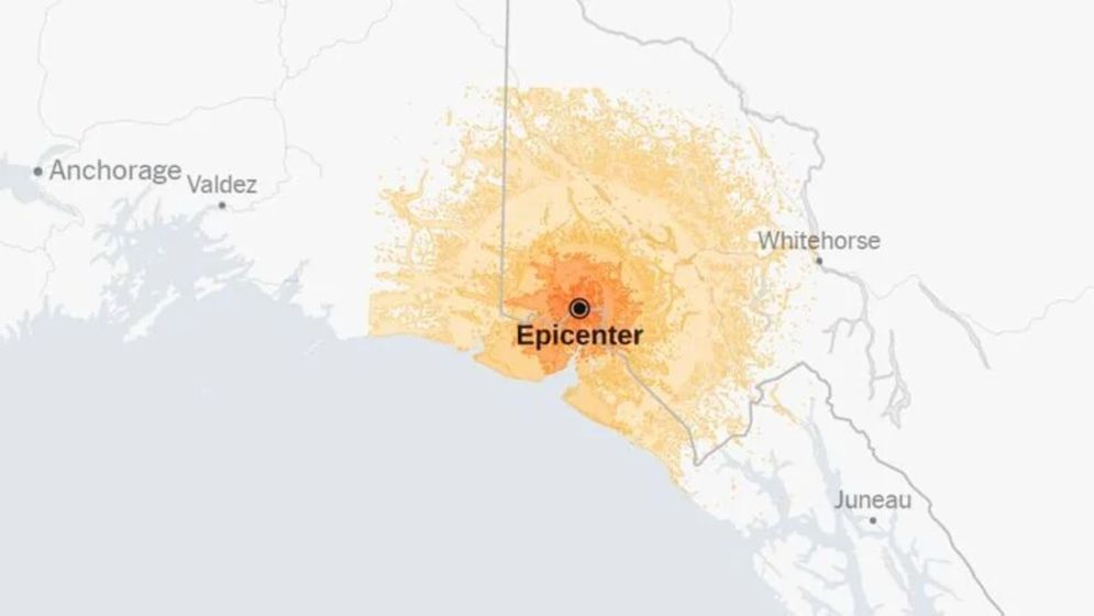 আলাস্কা– কানাডার সীমান্তে ৭ মাত্রার ভূমিকম্প