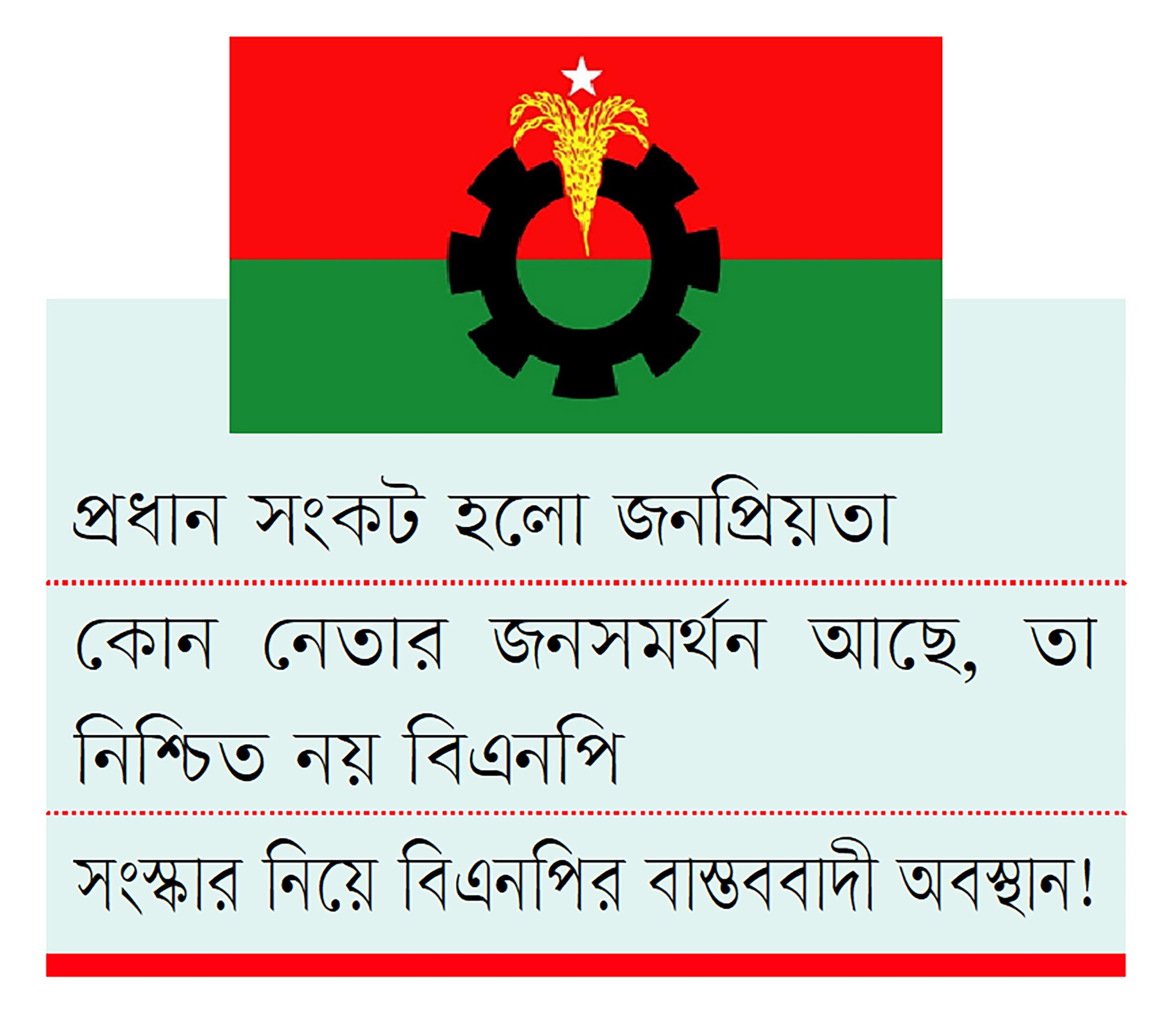 ত্রিমুখী সংকটে বিএনপি