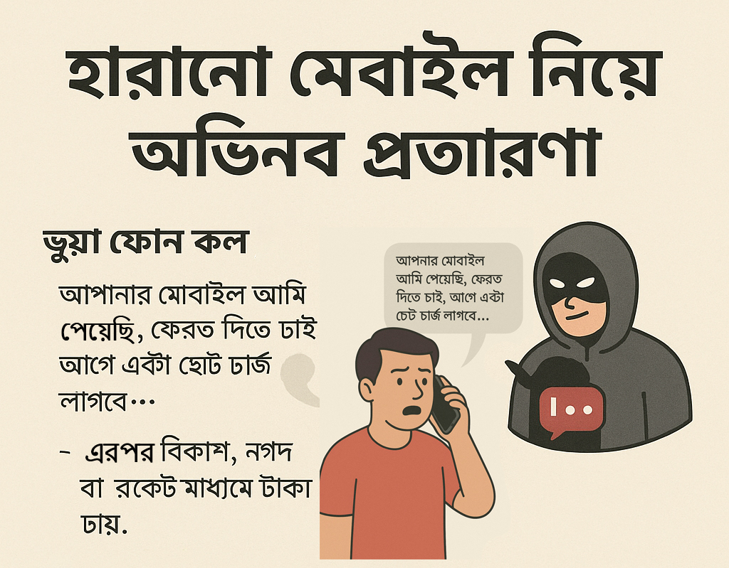 হারানো মোবাইল নিয়ে অভিনব প্রতারণা