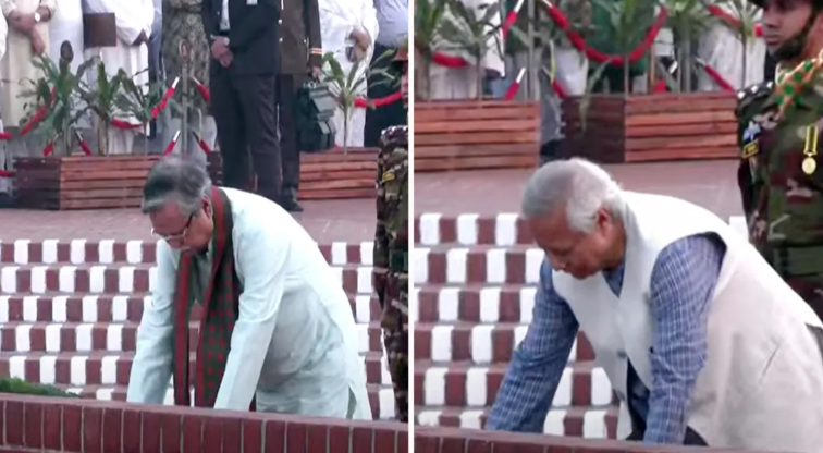 স্মৃতিসৌধে রাষ্ট্রপতি ও প্রধান উপদেষ্টার শ্রদ্ধা