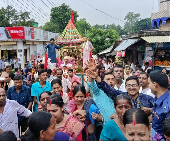 সাতক্ষীরায় জগন্নাথদেবের উল্টো রথযাত্রা উৎযাপন