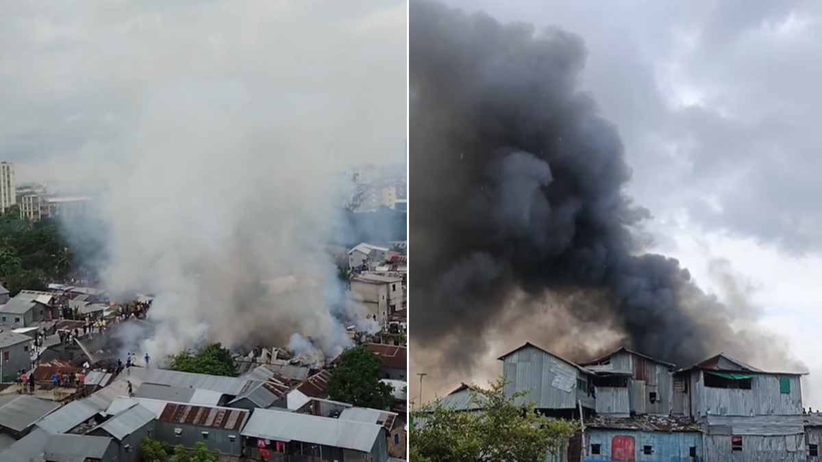 মহাখালীর সাততলা বস্তিতে আগুন, নিয়ন্ত্রণে ১১ ইউনিট