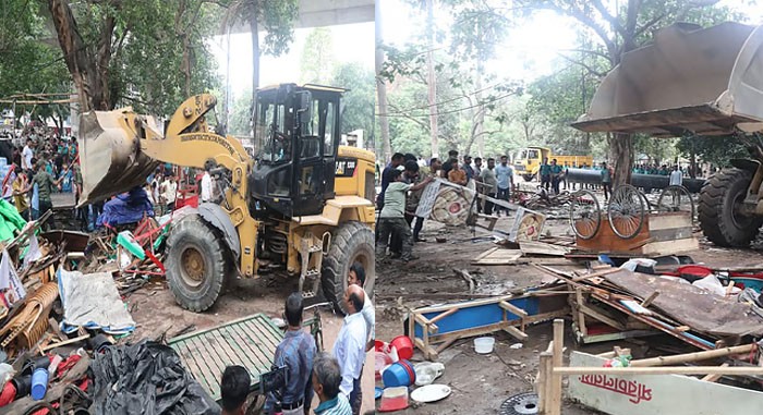 সোহরাওয়ার্দী উদ্যানে উচ্ছেদ অভিযান
